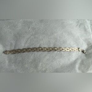 Silver Braided Bracelet Italy